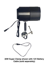 Load image into Gallery viewer, 30W 12V Battery Operated LED Super Clamp Light for Art Craft Trade Show Displays